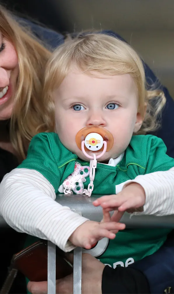 International Babies Rugby Clothing The next generation of Ireland international rugby player gazes over her team