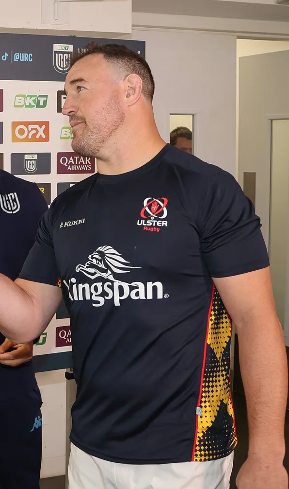 Pro Clubs T-Shirts Ulster rugby player gives his opinion during a team meet and greet
