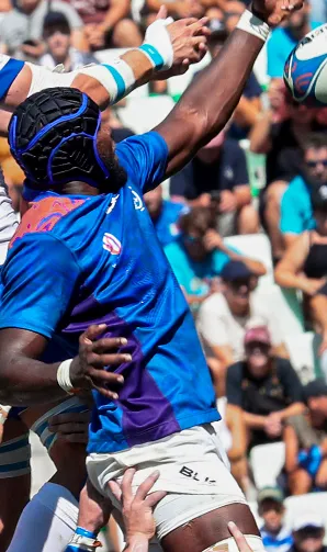 Namibia Rugby Namibia jump for the ball during the 2023 Rugby World Cup