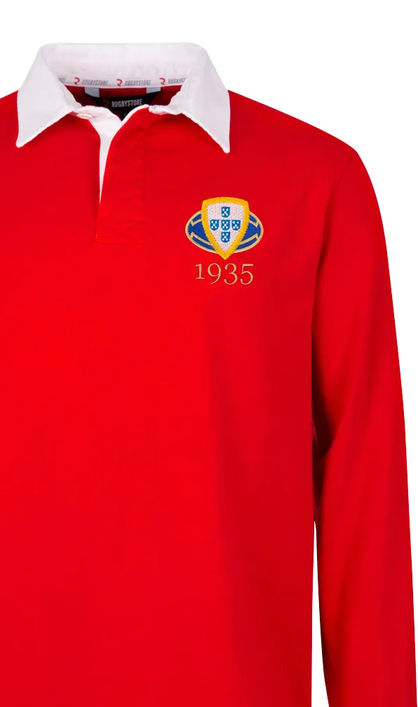 Portugal Rugby Classics A classic red rugby shirt with the Portuguese rugby logo embroidered on the chest