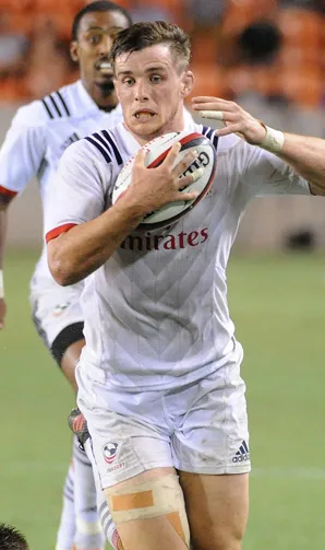USA Rugby USA rugby player takes a pass during a tour match