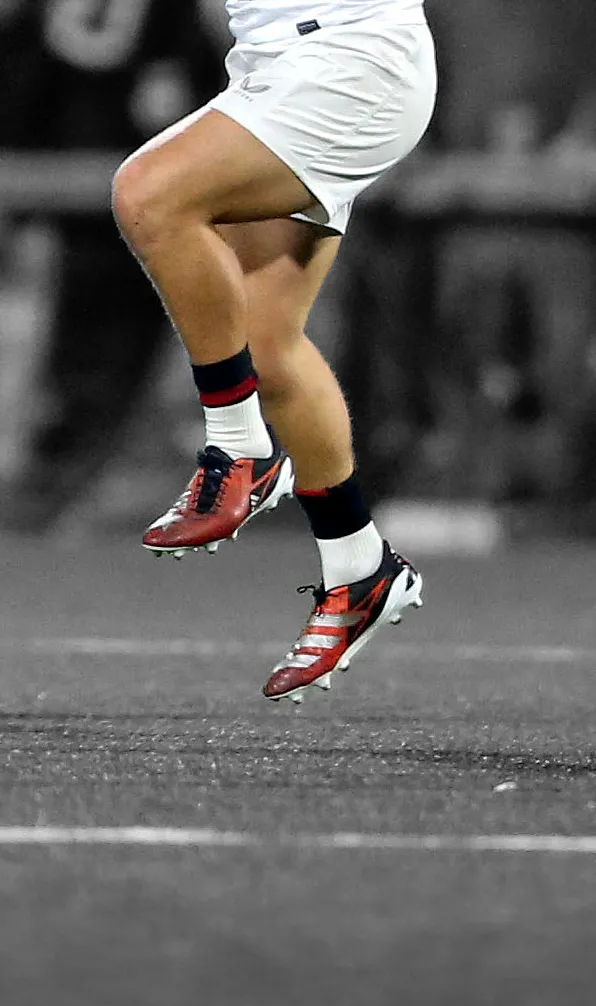 Close up of Ulster player wearing Adidas Boots