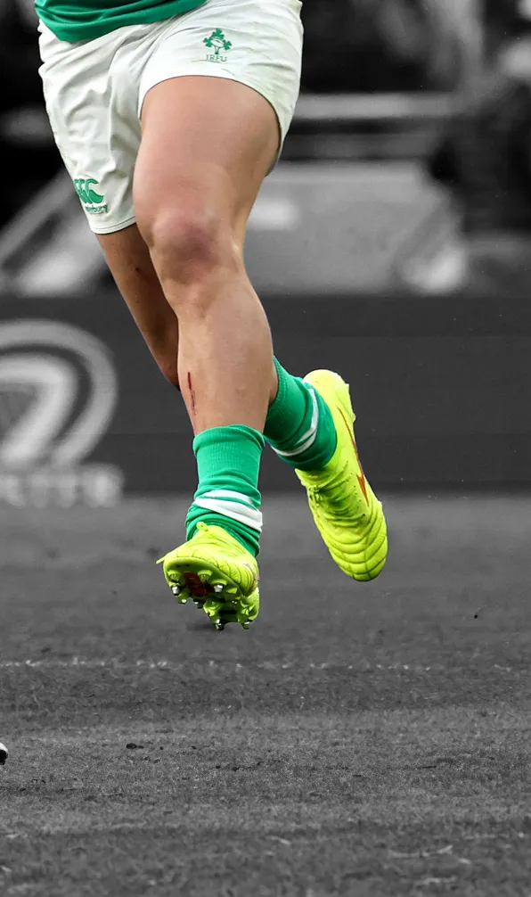 Close up of Mizuno Boots worn by Ireland Player
