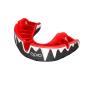 Opro Platinum Mouthguard - Black and Red - Front
