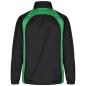 Unbranded Teamwear Elite Showerproof Jacket Black/Emerald - Back