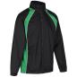 Unbranded Teamwear Elite Showerproof Jacket Black/Emerald - Front