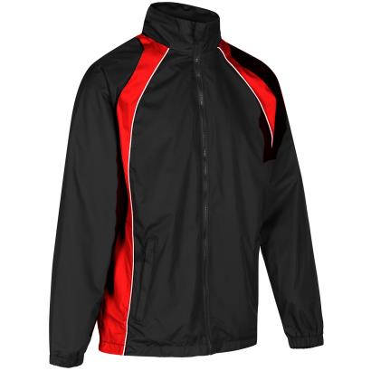 Unbranded Teamwear Elite Showerproof Jacket Black/Red - Front