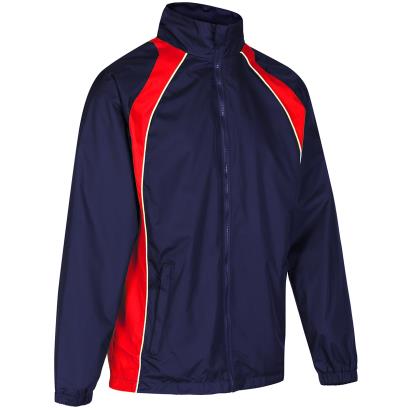 Unbranded Teamwear Elite Showerproof Jacket Navy/Red Kids - Front