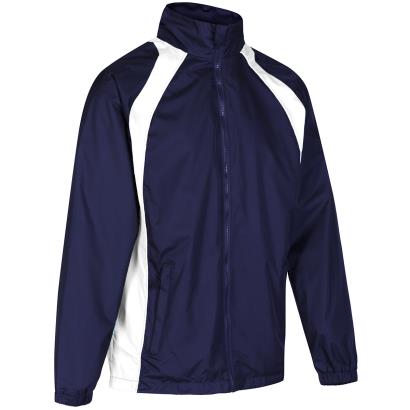 Unbranded Teamwear Elite Showerproof Jacket Navy/White - Front
