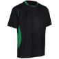 Unbranded Teamwear Pro Training Tee Black/Emerald - Front