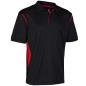 Unbranded Teamwear Premium Polo Black/Red - Front