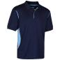 Unbranded Teamwear Premium Polo Navy/Sky - Front