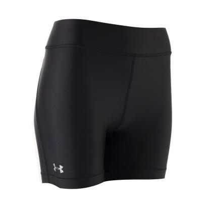 Under Armour Womens Middy Compression Shorts Black - Front