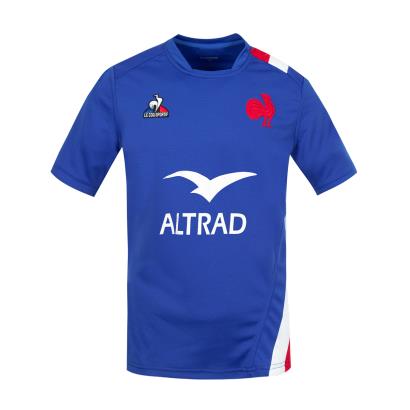 Le Coq Sportif France Kids Home Rugby Shirt - Short Sleeve - Front