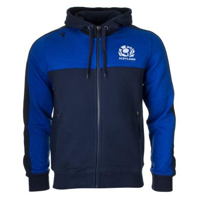 Scotland Leisure Heavy Cotton Full Zip Hoodie Navy/Royal 2020 front