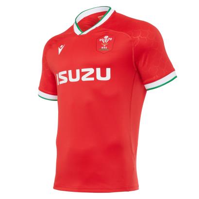 Wales Poly Home Rugby Shirt S/S 2021 - Front