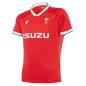 Wales Poly Home Rugby Shirt S/S Kids 2021 - Front