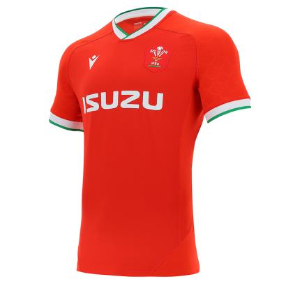 Wales Bodyfit Home Rugby Shirt S/S 2021 - Front