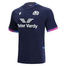 Macron Scotland Mens Poly Home Rugby Shirt - Short Sleeve - Fron