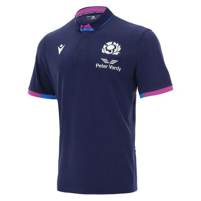 Macron Scotland Mens Classic Home Rugby Shirt - Short Sleeve - F