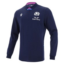 Macron Scotland Mens Classic Home Rugby Shirt - Long Sleeve - Fr
