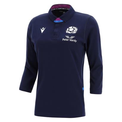 Macron Scotland Womens Classic Home Rugby Shirt - 3/4 Sleeve - Front