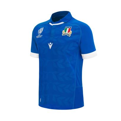 Italy Kids Rugby World Cup 2023 Home Rugby Shirt - Short Sleeve - Front
