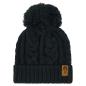 Scotland Adults Cable Knit Pom Pom Beanie - Charcoal 2024 - Front
