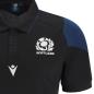 Scotland Mens Rugby World Cup 2023 Travel Polo - Black - Scotland and Macron Logo