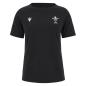 Wales Womens Cotton T-Shirt - Black 2024