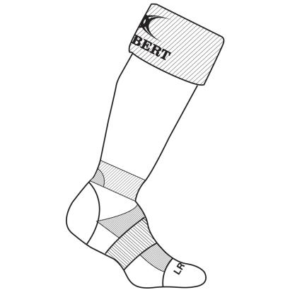 Gilbert Teamwear Kryten II Socks White Kids - Front