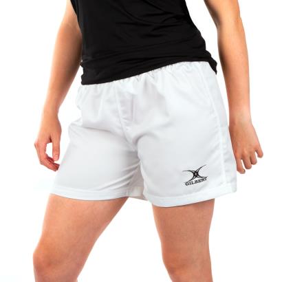 Gilbert Ladies Saracen Rugby Shorts White - Model1