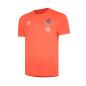 Umbro England Kids Travel Tee - Hot Coral - Front