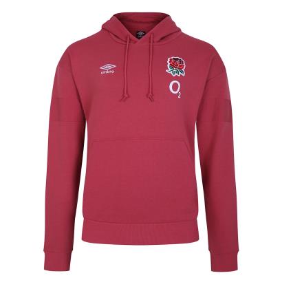 England Mens Pullover Hoodie - Earth Red 2024 - Front