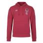 England Mens Pullover Hoodie - Earth Red 2024 - Front