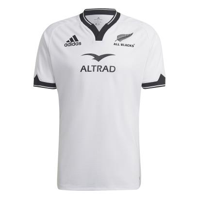 All Blacks Mens Alternate Rugby Shirt - Short Sleeve White 2023 