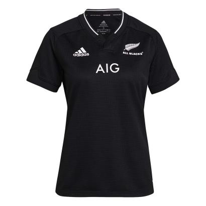 adidas All Blacks Womens Home Rugby Shirt - Short Sleeve - Front