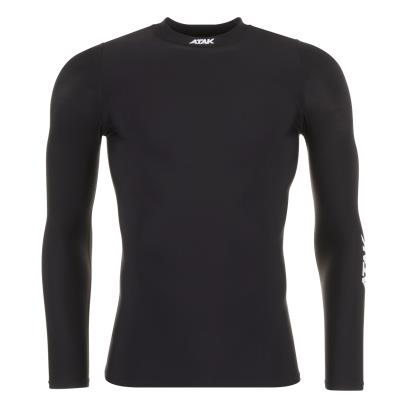 Atak Adults Compression Top - Black Long Sleeve - Mens Front