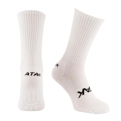 Atak Shox Non Slip Mid Leg Socks White - Front