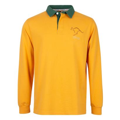 Rugbystore Australia 1899 Mens Rugby Shirt - Long Sleeve Gold - Front