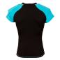 Body Armour Tech Rugby Shoulder Pads Black/Cyan Kids - Back