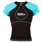 Body Armour Tech Rugby Shoulder Pads Black/Cyan - Front