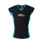 Body Armour Flexicup Rugby Shoulder Pads Black/Cyan - Front