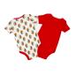 Brecrest Baby British & Irish Lions Twin Pack of Bodysuits - Red - Back