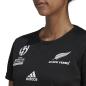 New Zealand Womens Black Ferns Rugby Shirt - Black Short Sleeve - Black Ferns and adidas Logos