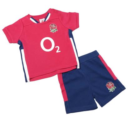 Brecrest Babies England Alternate Tee Shirt and Shorts - Red - Front
