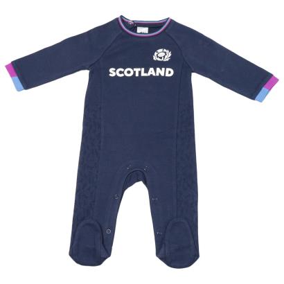 Brecrest Babies Scotland Sleepsuit - Navy - Front