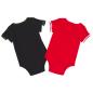 Brecrest Babies Wales 2 Pack of Bodysuits - Red and Black - Back