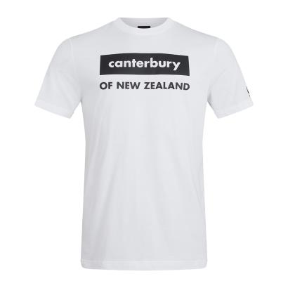Canterbury Youths Graphic Tee - Black and Bright White - Front