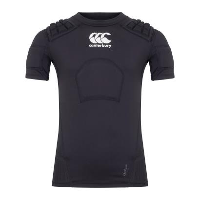Canterbury Kids Pro Rugby Shoulder Pads - Black - Front